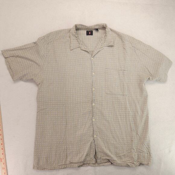 Levis Casual Short Sleeve Button Up Shirt Mens Size Extra Large XL Tan - Picture 2 of 9